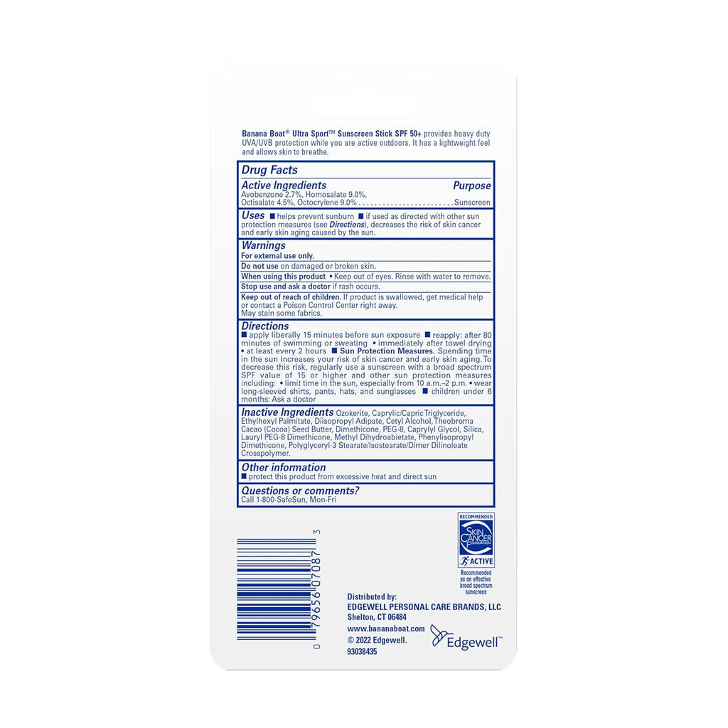 Sport Ultra Sunscreen Stick SPF 50, 1.5Oz | Travel Size Sunscreen, Mini SPF Stick Sunblock, Oxybenzone Free, 1.5Oz