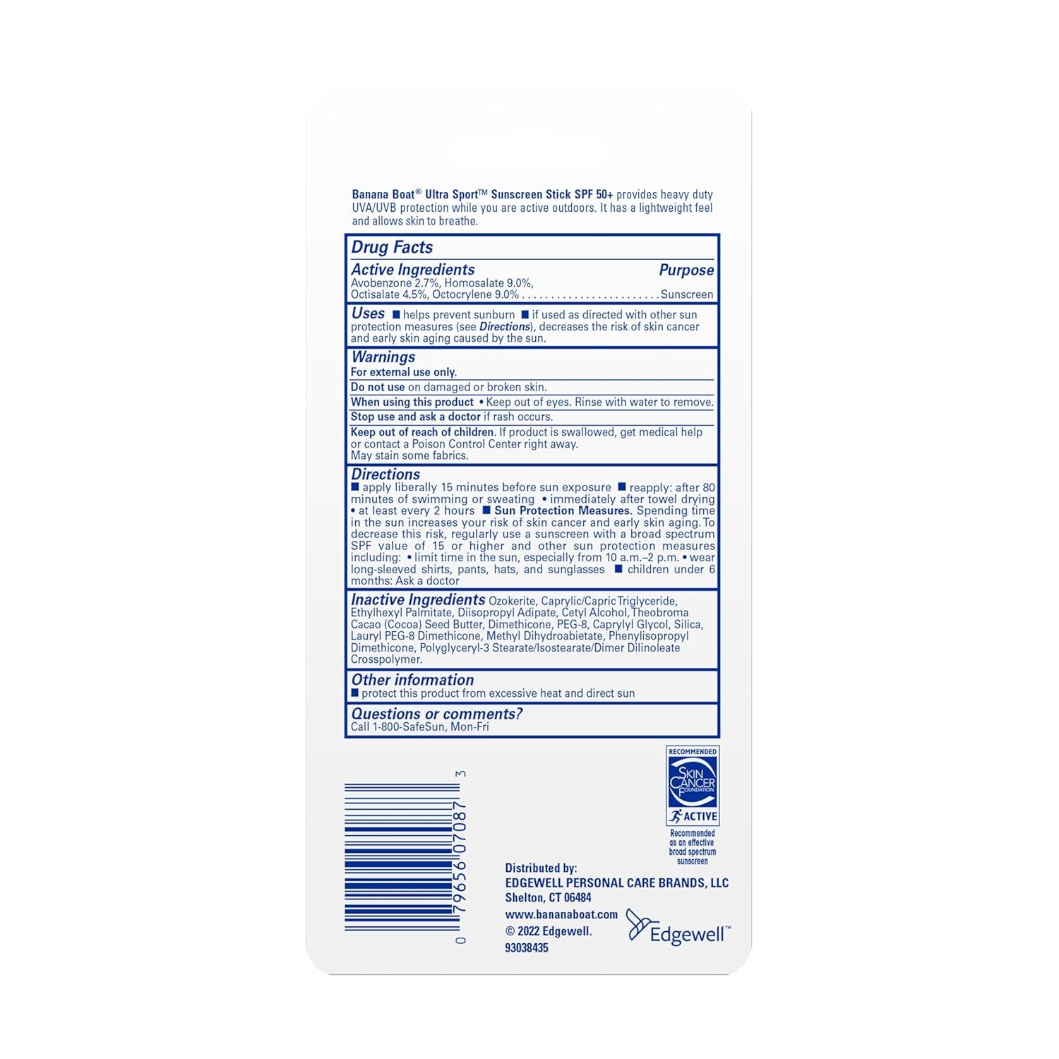 Sport Ultra Sunscreen Stick SPF 50, 1.5Oz | Travel Size Sunscreen, Mini SPF Stick Sunblock, Oxybenzone Free, 1.5Oz