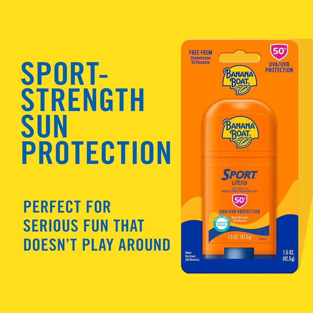 Sport Ultra Sunscreen Stick SPF 50, 1.5Oz | Travel Size Sunscreen, Mini SPF Stick Sunblock, Oxybenzone Free, 1.5Oz